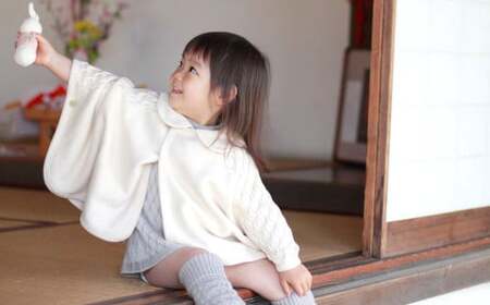 【ナチュラル】 ポップコーン マント CO-Ｗ-27【7営業日程度で発送】| ベビー服 ベビー 赤ちゃん 羽織り ケープ 男女兼用 オーガニックコットン 日本製