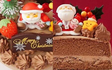 生チョコ クリスマスケーキ 【2024年12月20日から23日発送予定】 5号 15cm 3～5人向け クリスマス ケーキ チョコレート チョコ 生チョコクリーム 甘さ控えめ 冷凍