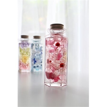 六角ボトルハーバリウム 1本 ピンク系 大阪府豊能町 ふるさと納税サイト ふるなび