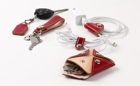 ランドセルで作った小物6種セット 赤【1084185】