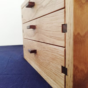 小物収納ケース(3段引き出し型・アクセサリーケースにも) | 無垢 栗(クリ)