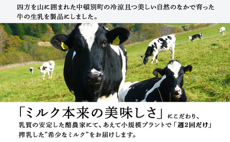 定期便3ヶ月】なかとん牛乳 3本セット 200ml×2本 900ml×1本 成分無調整