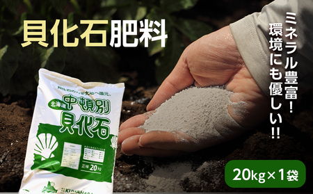 肥料 貝化石 20kg 1袋 土壌 改良 ミネラル 環境 【2024年4月以降発送