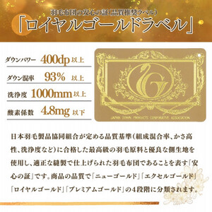 【最高級羽毛ふとん】フランス産高級ホワイトダックダウン93%羽毛掛けふとん超長綿100%側生地布団【1575344】