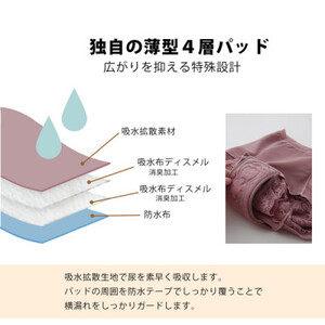 華やぎ Lサイズ 吸水ショーツ(尿もれパンツ)【1107615】