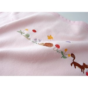 ベビー綿毛布(ハリネズミ・ピンク)　85×115cm【1107620】