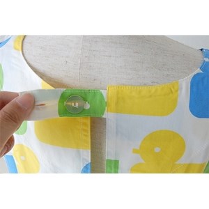 大人 エプロン (キッチン・アヒル・ブルー)※ブロード素材【1107744】