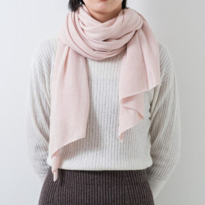 日本製 BABY  CASHMERE STOLE(150cm×60cm)　アイスピンク【1132756】