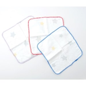 ガーゼハンカチ 色おまかせ 3枚セット【1263986】