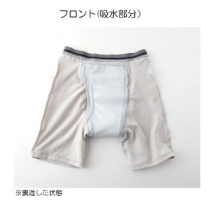 スーパーさらりん 男性用 Mサイズ  グレー 1枚 失禁パンツ (尿もれパンツ)【1268127】
