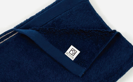 【究極の肌触りと吸水力】フェイスタオル4枚　ネイビー　W premier(009_5029_03)