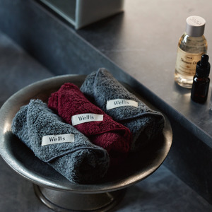 Wellis　バスタオル2枚　フェイスタオル2枚　ランドリーバッグ付き　（009_5138）