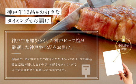お届け日が自由に選べる!神戸牛定期便(12回コース)