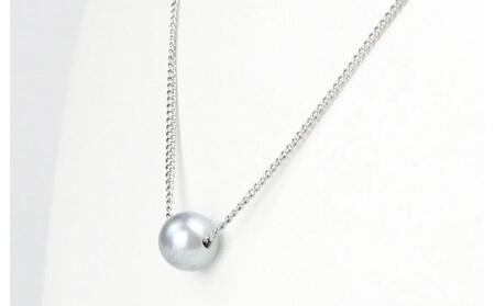 アコヤ真珠　グレーネックレス　7.5-8.5mm