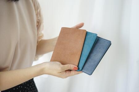 本革 パスポートカバー  [roman-ロマン]【ターコイズブルー】