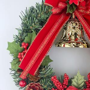 クリスマスリース 25cm レッド