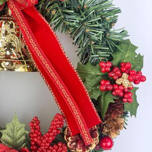 クリスマスリース 25cm レッド