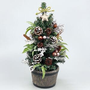 LEDミニクリスマスツリー 33cm ブラウン