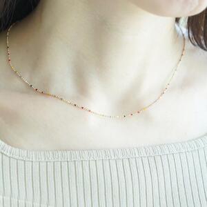 ルミネマルチカラーネックレス【K10YG】