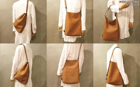 【alto.】Hシボプレス 縦型3wayトートショルダー AKEB-3009(キャメル)