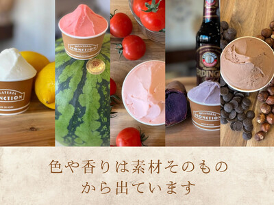 地域の作物と世界の厳選素材を使ったジェラート(6個入り)