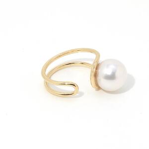 1粒アコヤパールイヤーカフ【K18YG】