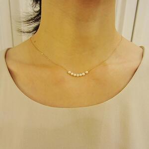 ベビーアコヤパールBチェーンネックレス【K18YG】