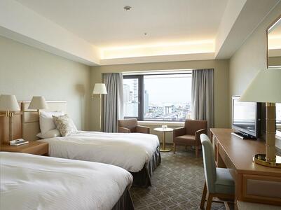 【ホテルオークラ神戸】平休日1泊2食付 ペア宿泊券《メインフロアスタンダードツイン》