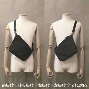 【-LESS PREVAIL】Matte ダブルフェイスサコッシュ PSTB-2000 (ブラック)