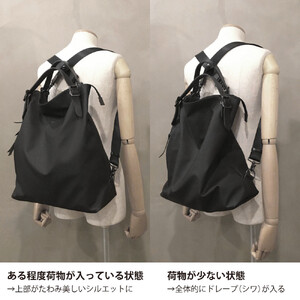 【-LESS PREVAIL】Matte トートリュック L PSTB-2002(ブラック)