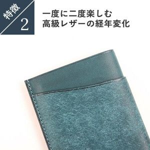 レンマ 二つ折り 定期入れ Olas オラス パスケース lemma ネイビー