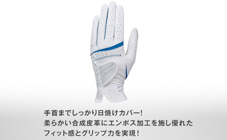 ゼクシオレディースグローブ GGG-X022WW両手用 ホワイトブルー20cm