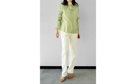 【B-THREE/ビースリー】ペットの抜け毛や花粉がつきにくい ストレートパンツ(870031)