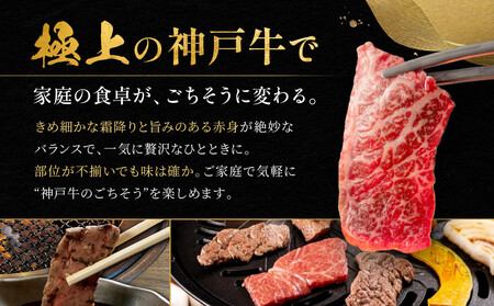 訳あり 神戸牛 焼肉用（不揃い）もも・かた・ばら400g×2 計800g KBY2S