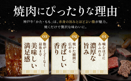 神戸牛 焼肉用 かた・もも 500g KBY2