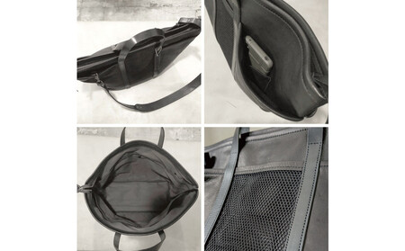 【-Less】SCARRED TEXTURE／トートバッグ　Ｌ （ブラック）　LMSB-0513