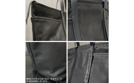 【-Less】SCARRED TEXTURE／トートバッグ　Ｌ （ブラック）　LMSB-0513