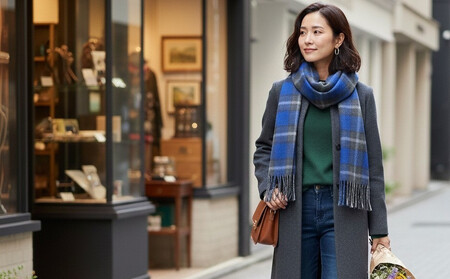 【神戸タータン】ウールストール