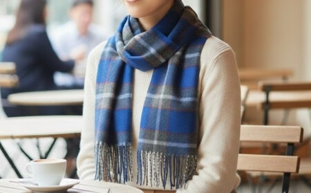 【神戸タータン】カシミヤマフラー マフラー