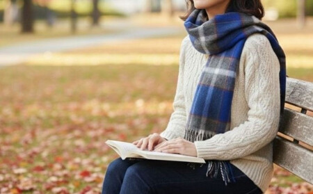 【神戸タータン】カシミヤマフラー マフラー