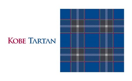 【神戸タータン】神戸港紋章入りシルクプリントネクタイ