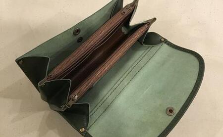 【alto.】ふんわりジャバラ長財布 AKEW-0400(グリーン)