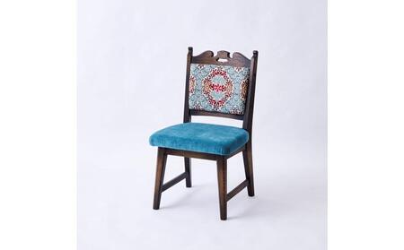 【神戸を代表する】創業150年日本一古い洋家具屋の小椅子ポロチェア【永田良介商店】【Turquoise flower/High type】