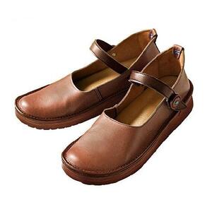 【グッドデザイン賞受賞】手を使わずに脱ぎ履きできる！ 職人手作り ストラップシューズ KAYAK カヤック 靴 レディース【オールドローズ／25.0cm】