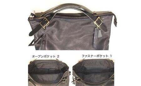 【-Less】ホースレザー トートリュック(M) LMSB-0032(ブラック)