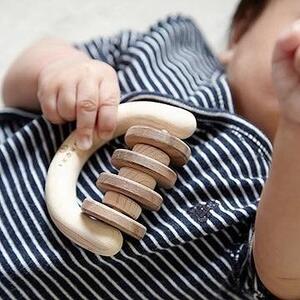 桧のおもちゃ　アイコニー　ベビーセット（ガラガラシリーズ・積み木） IKONIH　BabySet