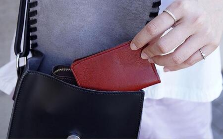 【職人手作り】マイナンバーカードケース　スキミング防止カード付きMYNOC（エメラルドグリーン）