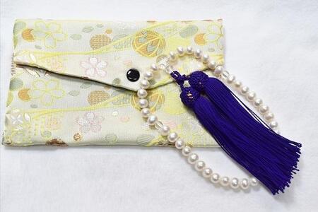 淡水本真珠お念珠／紫　　