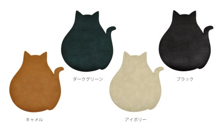 【職人手作り】ねこの小物3点セット（ねこのマウスパッド1枚＋ねこのコースター2枚）ねこ部が作ったマウスパッド コースター ランチョンマット 無地 シンプル 日本製