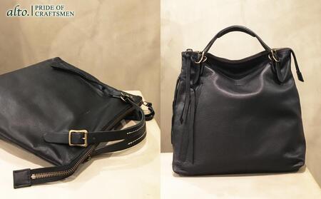 【alto.】ドレープトートリュック AMSB-1330(ブラック)